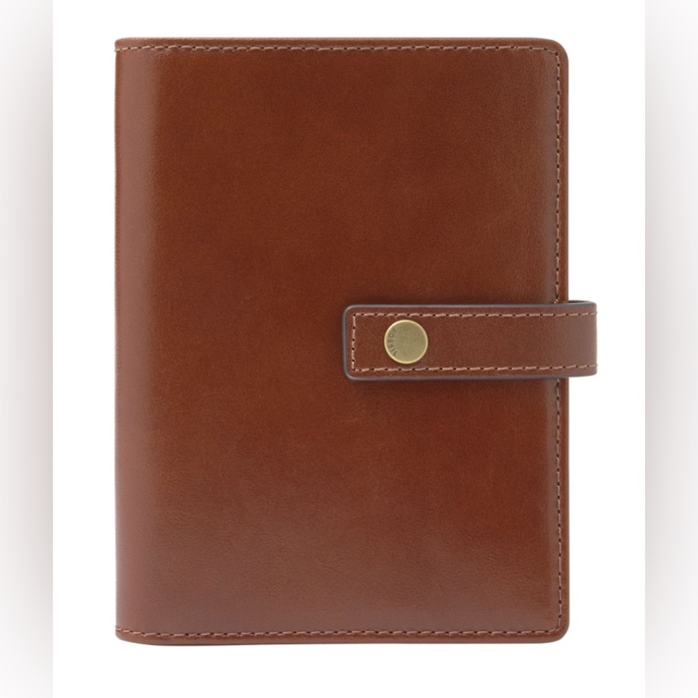 Fossil Brown and White Key & Card Holder